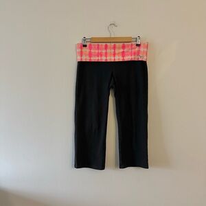 Y2K Vintage Victoria’s Secret Pink Foldover Crop Yoga Pants Tie Dye M
